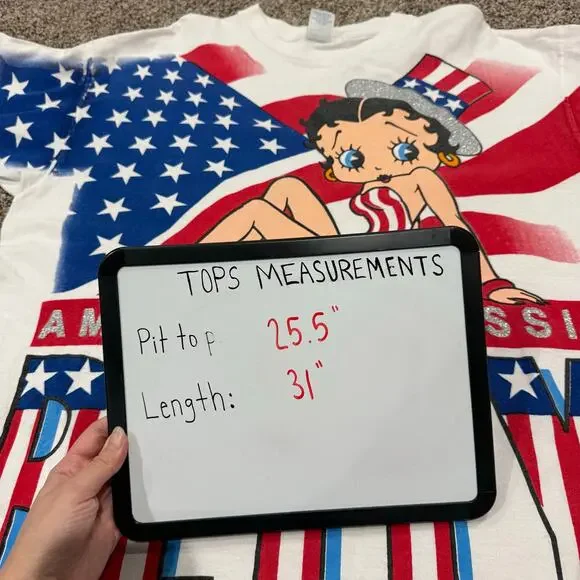 VTG 90s 1995 Men's Betty Boop USA 'American Classic' Single Stitch T Shirt 2XL